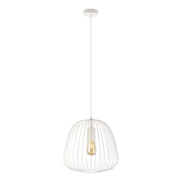 Luster na lanku OVELLA 1xE27/15W/230V priemer 36 cm krémový
