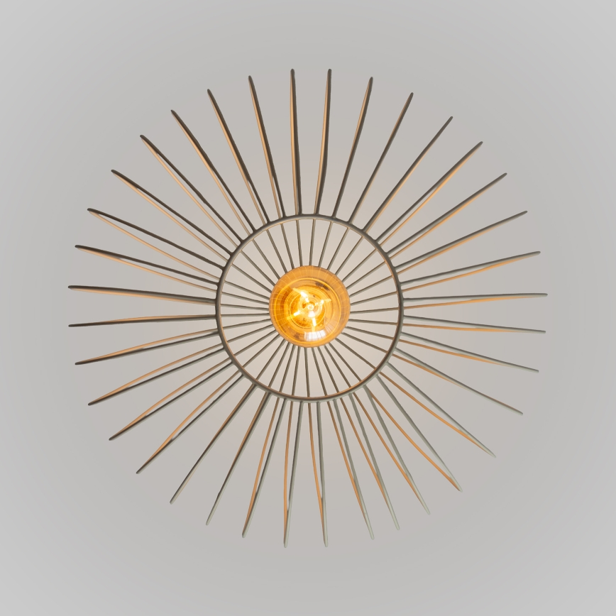 Luster na lanku OVELLA 1xE27/15W/230V priemer 36 cm krémový