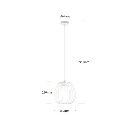 Luster na lanku OVELLA 1xGX53/10W/230V pr. 25 cm krémový