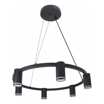 Luster na lanku PARIS 6xGU10/12W/230V čierna