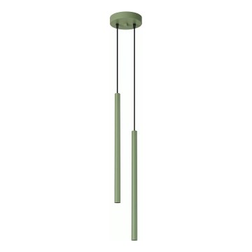 Luster na lanku PASTELO 2xG9/8W/230V zelený