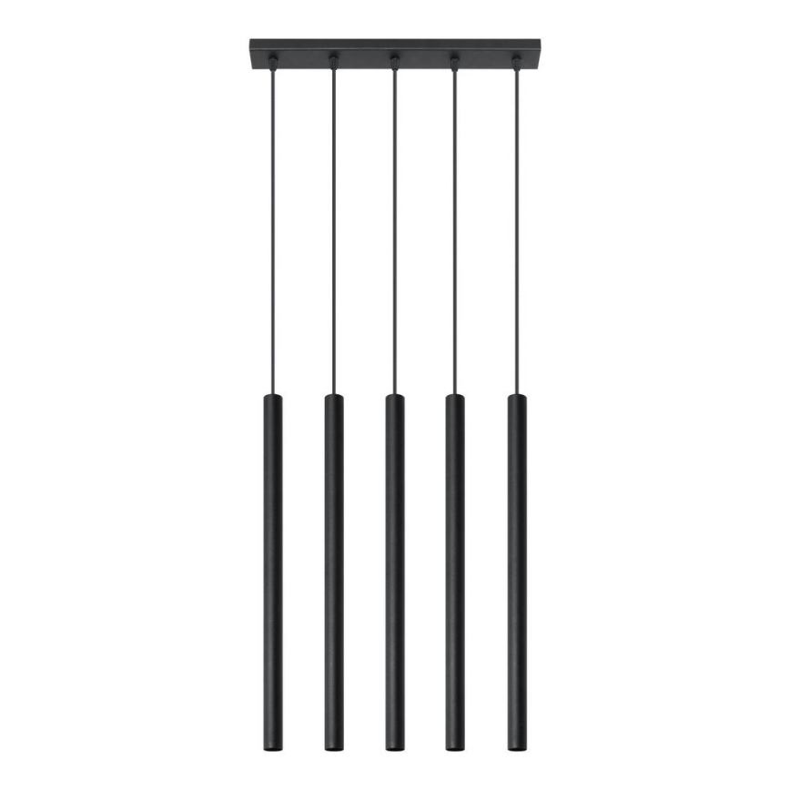 Luster na lanku PASTELO 5 5xG9/12W/230V čierna