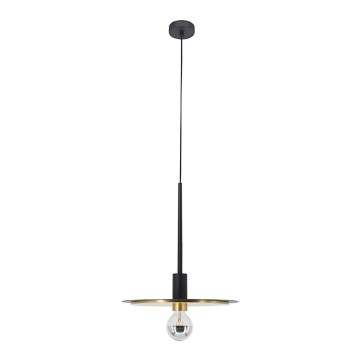 Luster na lanku PENY 1xE27/11W/230V čierna/zlatá