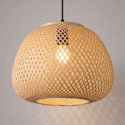 Luster na lanku PETRA 1xE27/15W/230V bambus