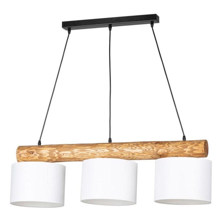 Luster na lanku PINO MIX 3xE27/40W/230V borovica