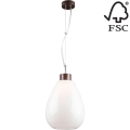 Luster na lanku PIRO 1xE27/60W/230V buk – FSC certifikované