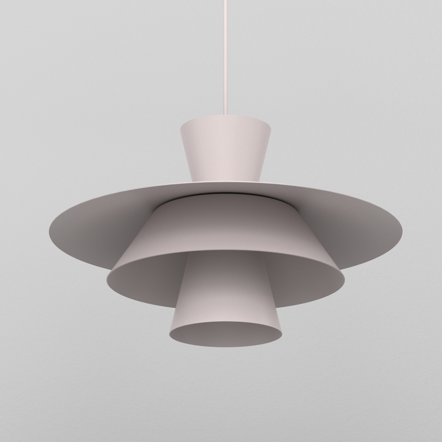 Luster na lanku PLATO 1xE27/15W/230V krémový