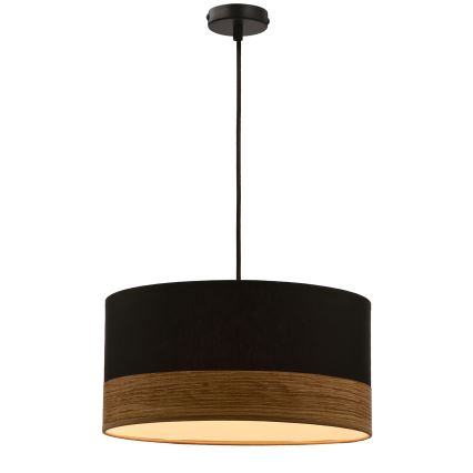 Luster na lanku PORTO 1xE27/60W/230V čierna/hnedá