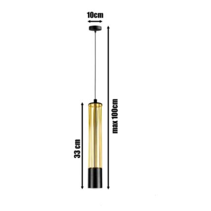 Luster na lanku PRESCOT 1xGU10/40W/230V zlatá