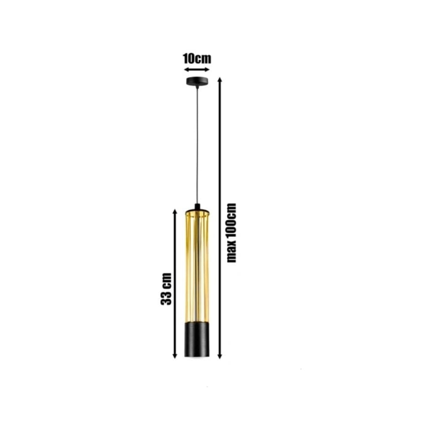 Luster na lanku PRESCOT 1xGU10/40W/230V zlatá