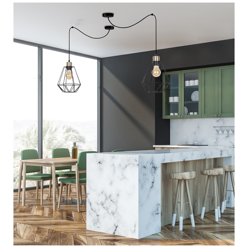 Luster na lanku PRIMO 1xE27/60W/230V pavúk