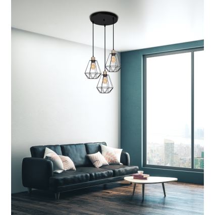 Luster na lanku PRIMO 3xE27/60W/230V