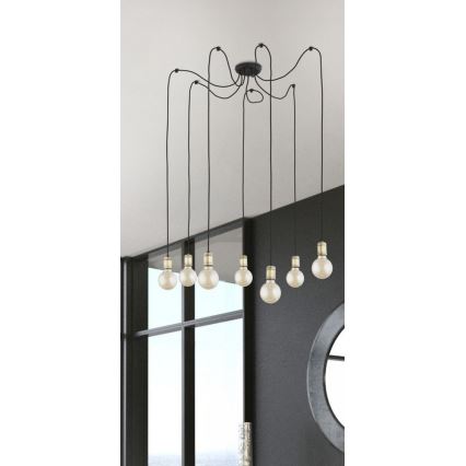 Luster na lanku QUALLE 5xE27/60W/230V pavúk
