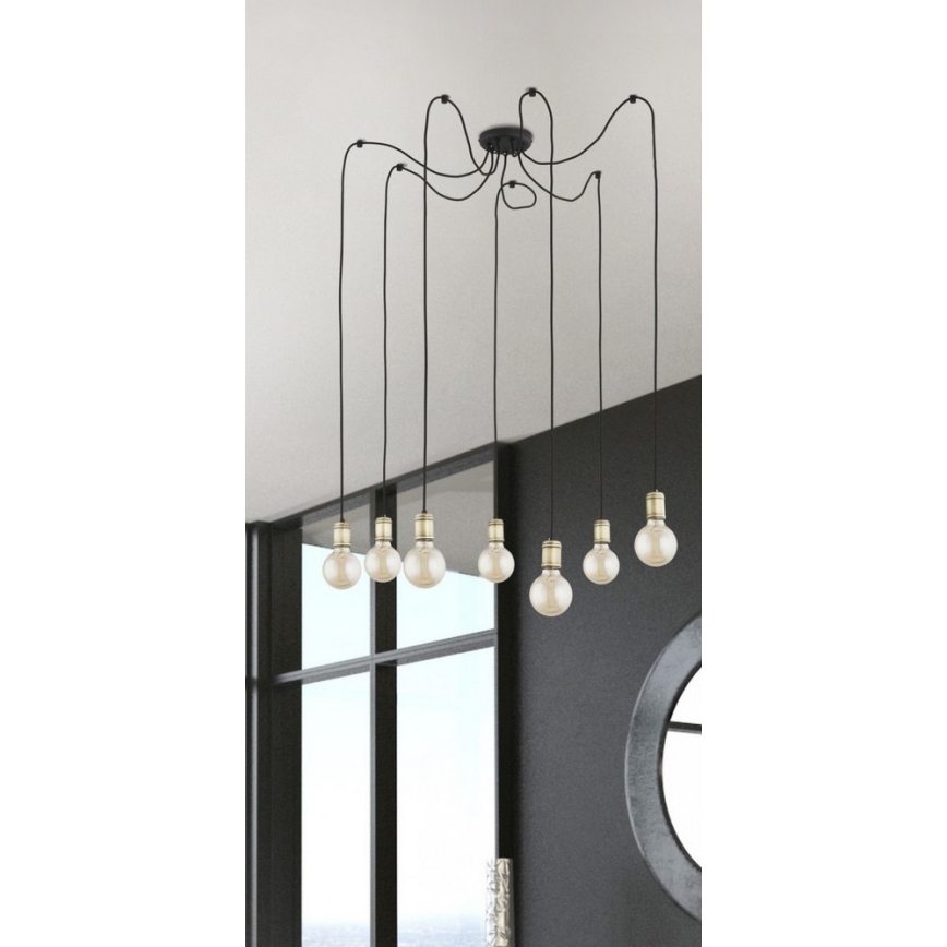 Luster na lanku QUALLE 5xE27/60W/230V pavúk