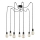 Luster na lanku QUALLE 7xE27/60W/230V pavúk
