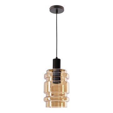 Luster na lanku RADON 1xE27/40W/230V dymovo béžový