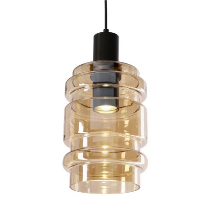Luster na lanku RADON 1xE27/40W/230V dymovo béžový