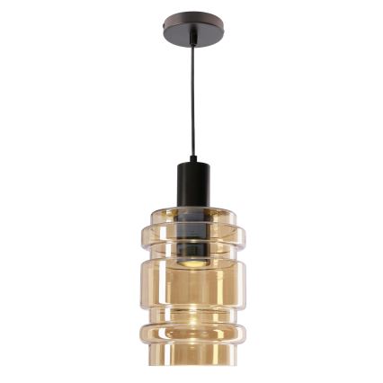 Luster na lanku RADON 1xE27/40W/230V dymovo béžový