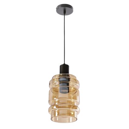 Luster na lanku RADON 1xE27/40W/230V dymovo béžový
