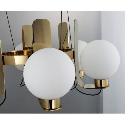 Luster na lanku REGGIO 6xE27/40W/230V zlatý