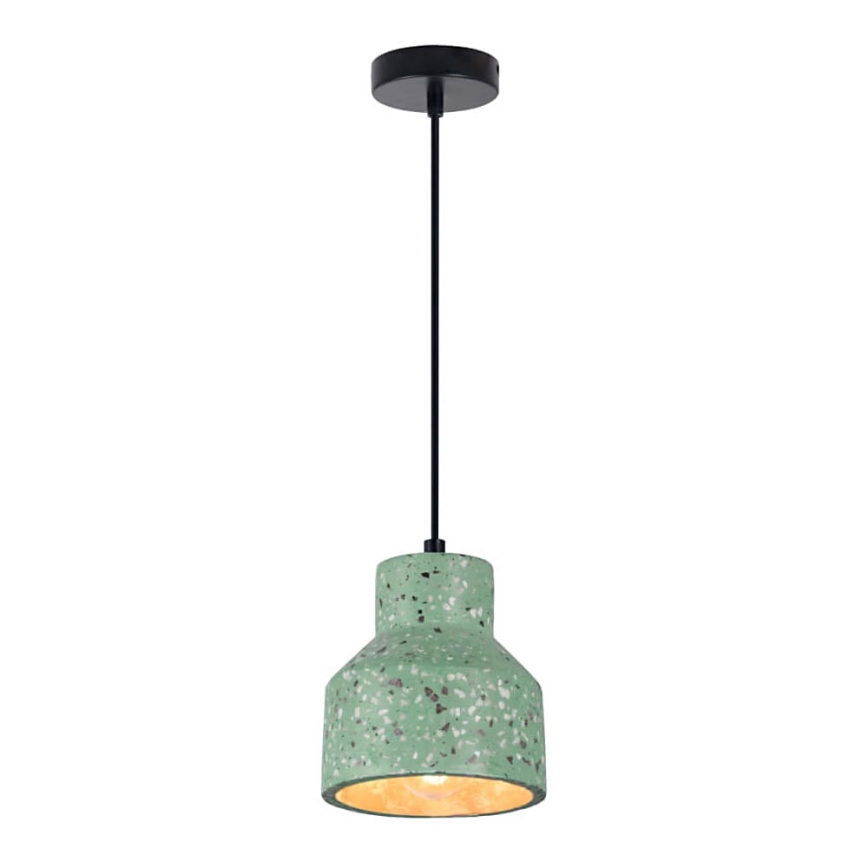 Luster na lanku RESIN 1xE27/11W/230V zelená/čierna