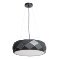 Luster na lanku REUS 3xE27/40W/230V, priemer 47 cm, čierny
