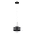 Luster na lanku RIF LUX 1xGX53/12W/230V pr. 15 cm čierna/lesklý chróm