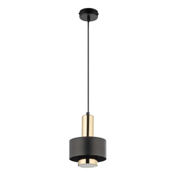 Luster na lanku RIF LUX 1xGX53/12W/230V pr. 15 cm čierna/zlatá