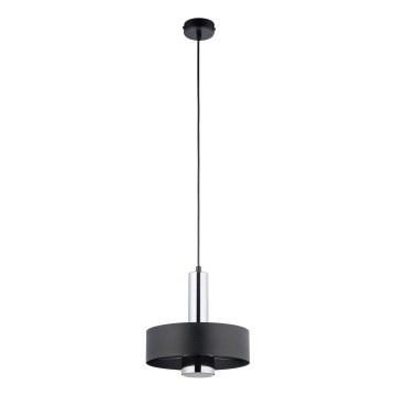 Luster na lanku RIF LUX 1xGX53/12W/230V pr. 25 cm čierna/lesklý chróm