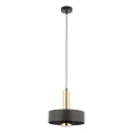 Luster na lanku RIF LUX 1xGX53/12W/230V pr. 25 cm čierna/zlatá