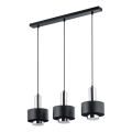 Luster na lanku RIF LUX 3xGX53/12W/230V čierna/lesklý chróm