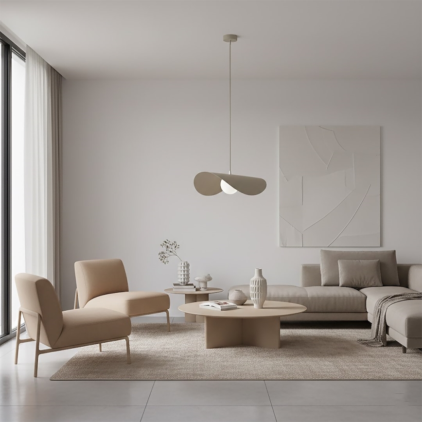 Luster na lanku RITUAL 1xG9/8W/230V béžový