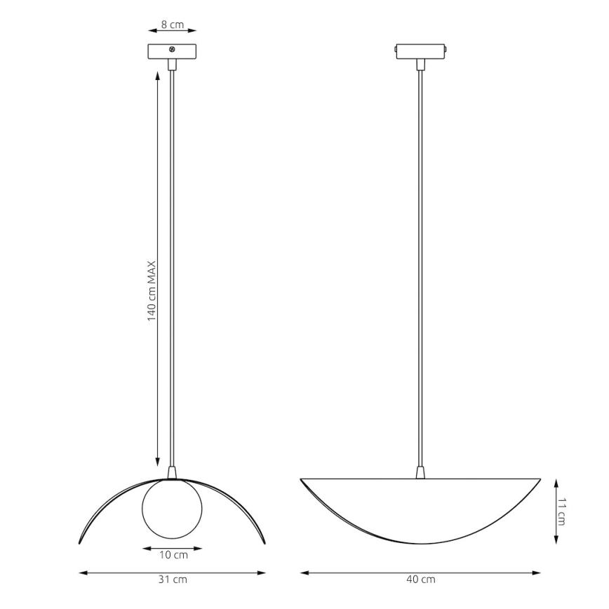 Luster na lanku RITUAL 1xG9/8W/230V béžový