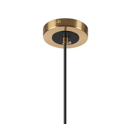 Luster na lanku ROLLO 1xE14/5W/230V zlatá/dymová béžová