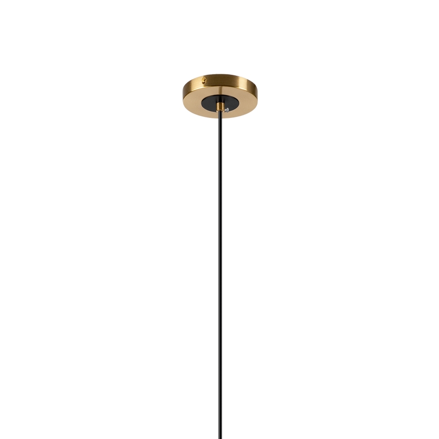 Luster na lanku ROLLO 3xE14/5W/230V zlatá/dymová béžová