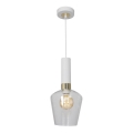 Luster na lanku ROMA WHITE 1xE27/60W/230V