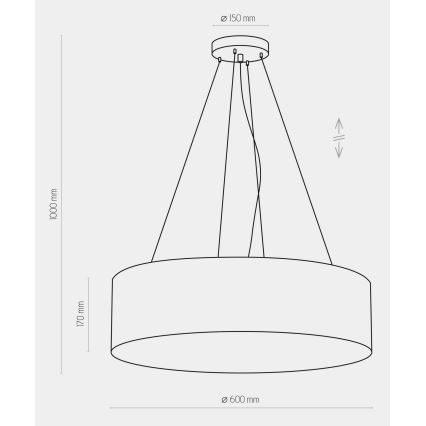 Luster na lanku RONDO 4xE27/15W/230V zelená