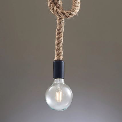 Luster na lanku ROPE 1xE27/12W/230V