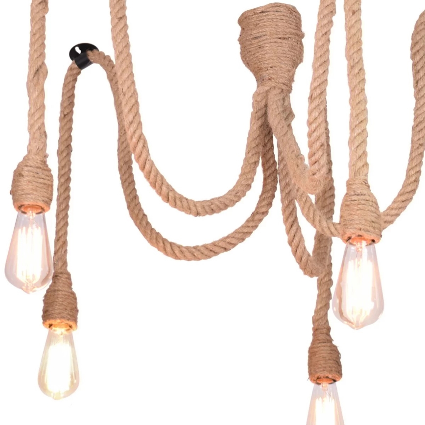 Luster na lanku ROPE CASA 5xE27/12W/230V pavúk