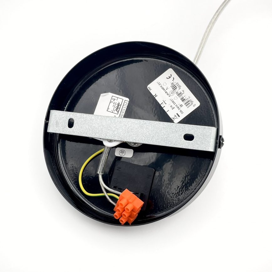 Luster na lanku ROSA 1xE27/60W/230V čierna/šedá