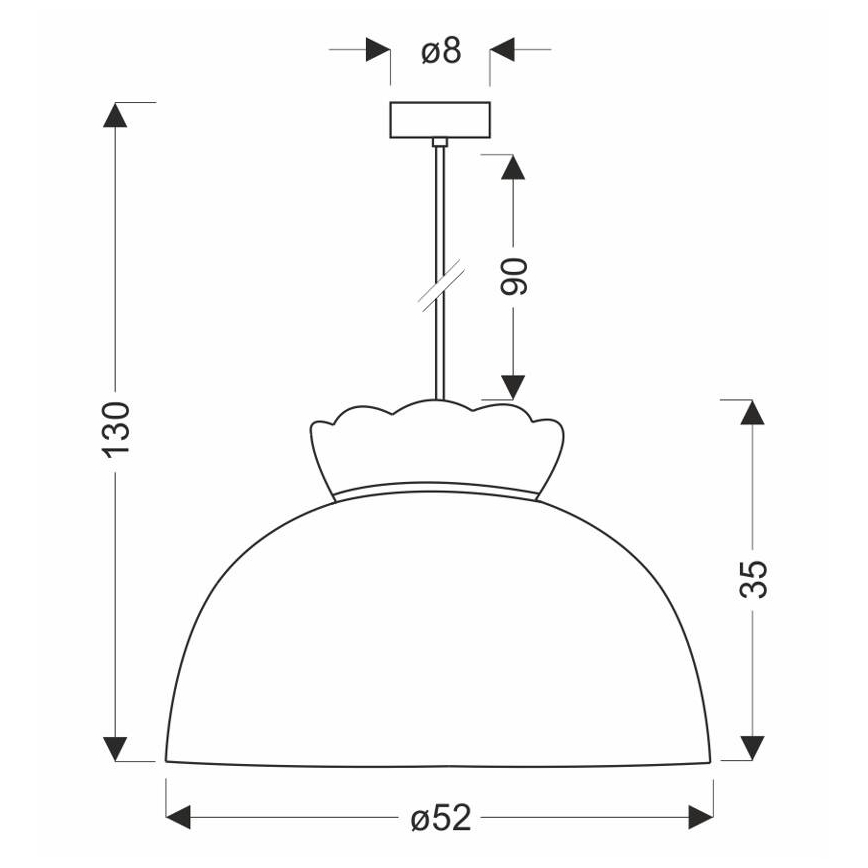 Luster na lanku ROSSINI 1xE27/40W/230V