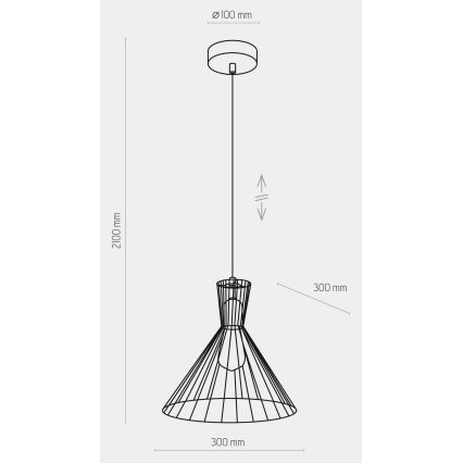 Luster na lanku SAHARA 1xE27/60W/230V