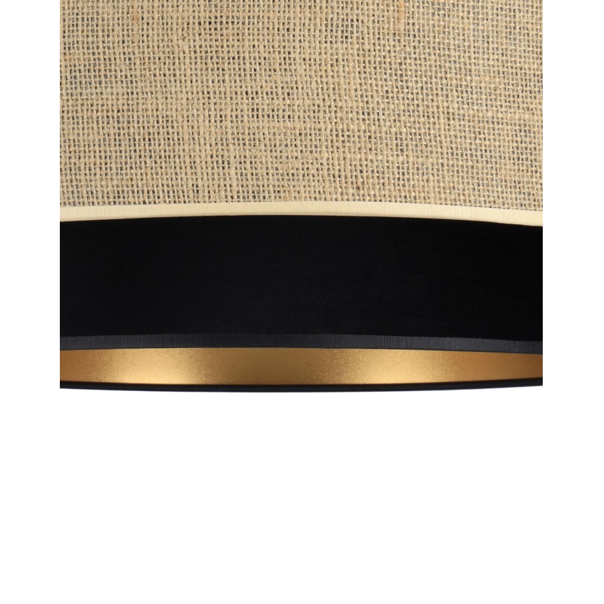 Luster na lanku SARTA 1xE27/60W/230V čierna/juta