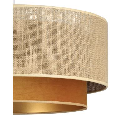 Luster na lanku SARTA 1xE27/60W/230V priemer 45 cm medená/juta