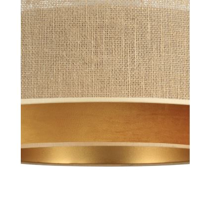 Luster na lanku SARTA 1xE27/60W/230V priemer 45 cm medená/juta