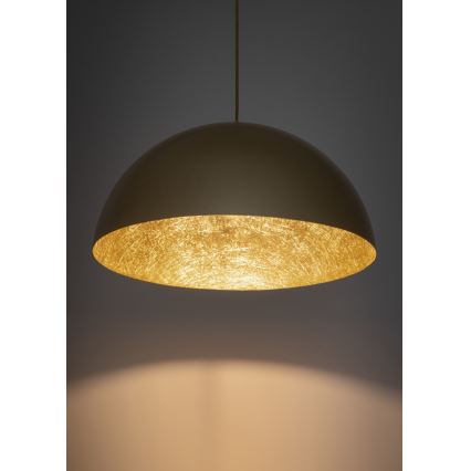 Luster na lanku SFERA 1xE27/60W/230V pr. 35 cm zlatá