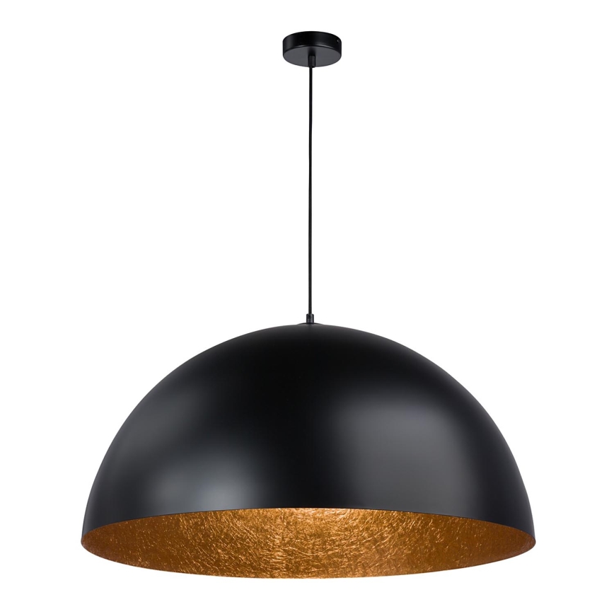 Luster na lanku SFERA 1xE27/60W/230V pr. 50 cm čierna/medená