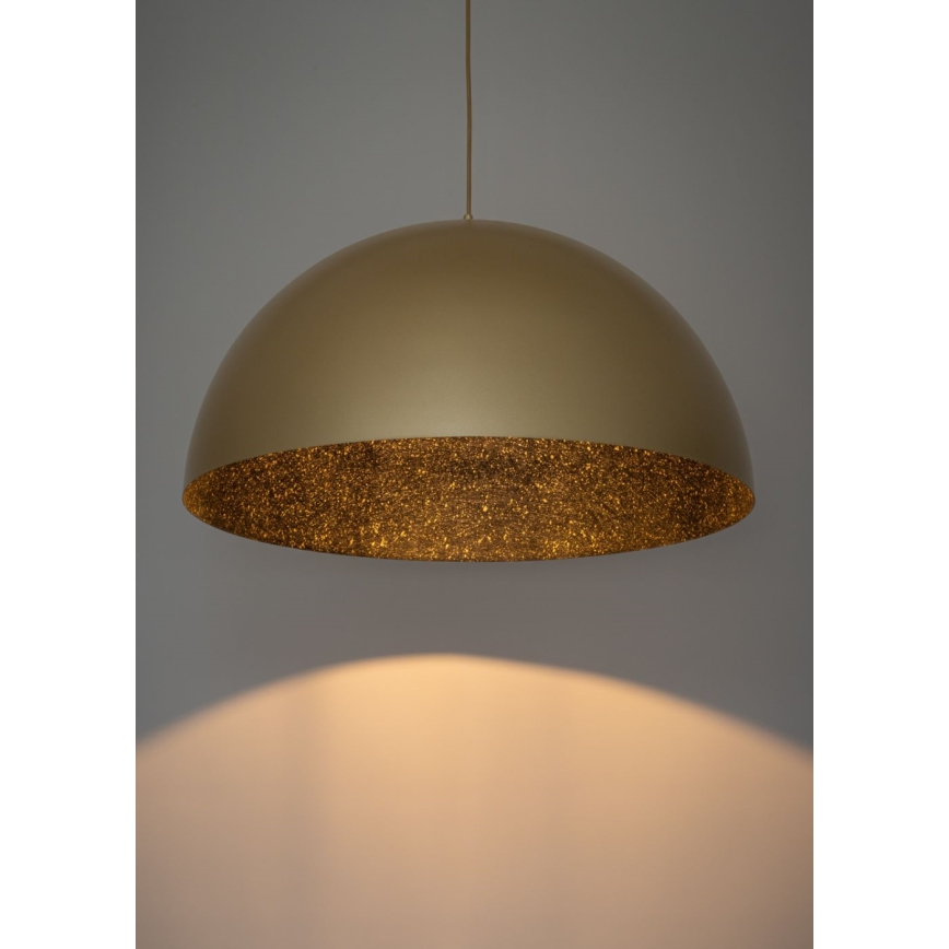 Luster na lanku SFERA 1xE27/60W/230V pr. 50 cm zlatá/čierna