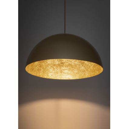 Luster na lanku SFERA 1xE27/60W/230V pr. 50 cm zlatá