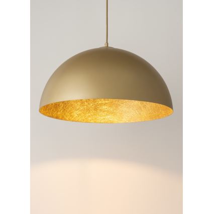 Luster na lanku SFERA 1xE27/60W/230V pr. 70 cm zlatá